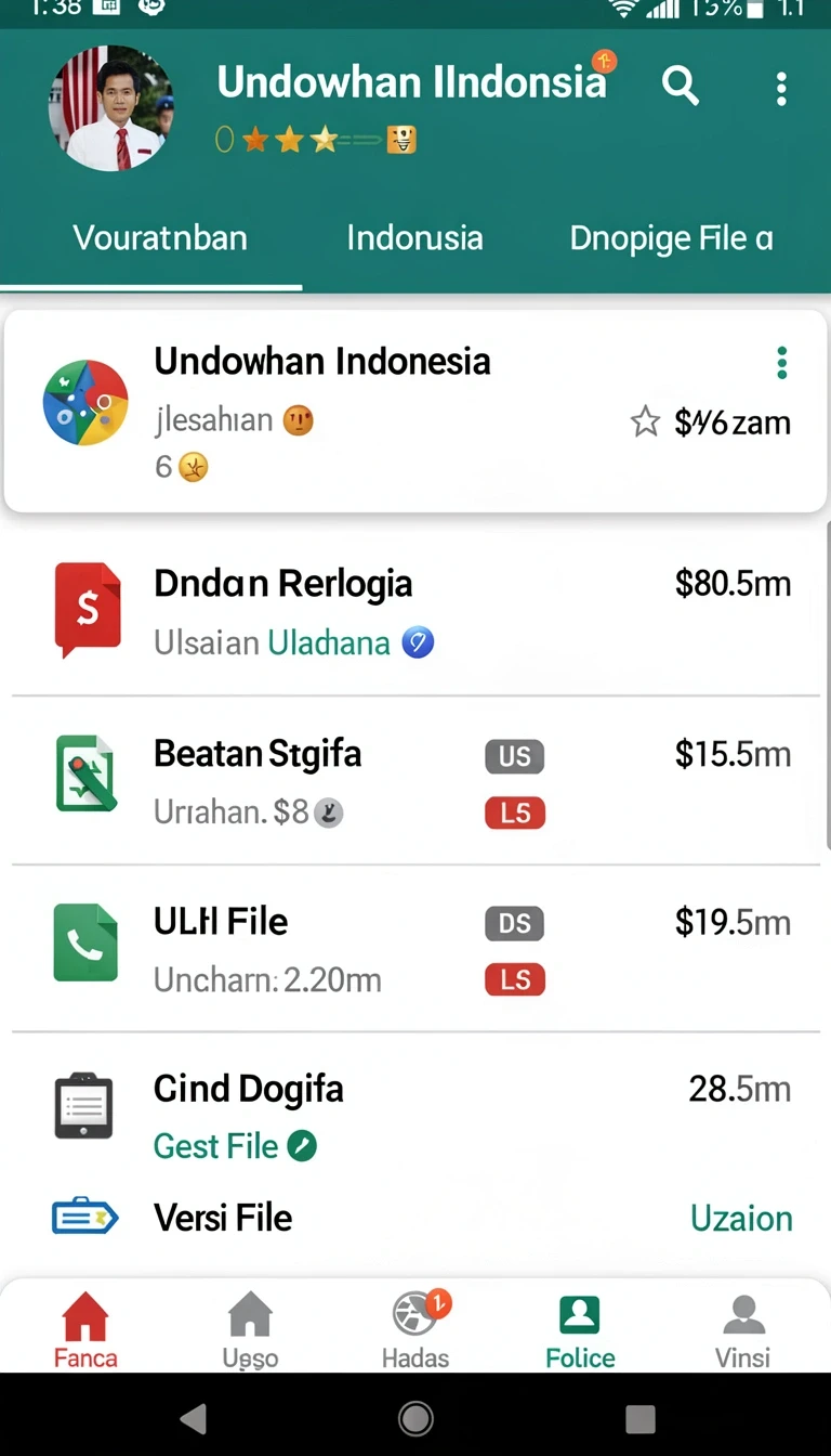 Beranda menampilkan ringkasan versi, rating, dan kategori untuk membantu menentukan titik mulai.